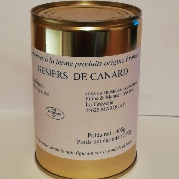 Gésiers de canard confits