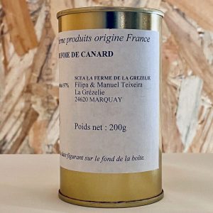 Bloc de foie de canard en boite