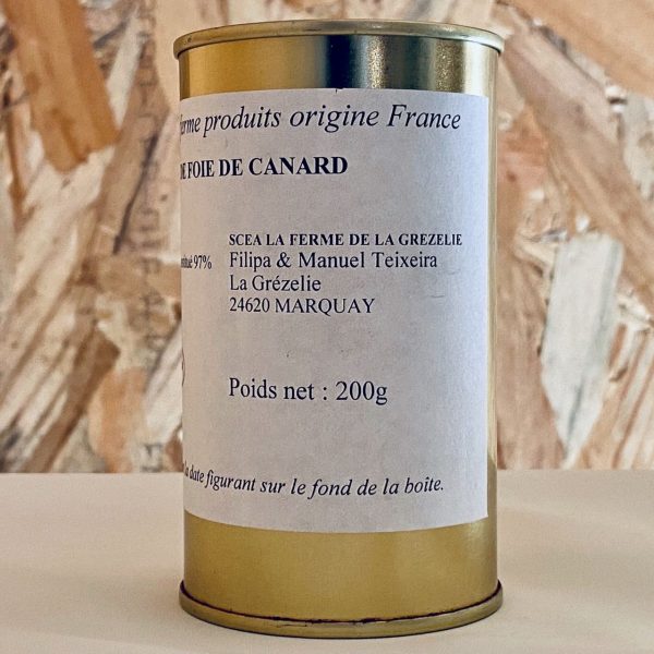 Bloc de foie de canard en boite