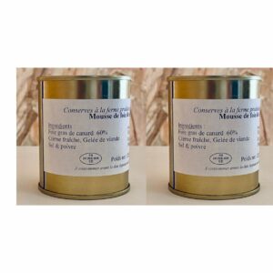 Mousse de foie gras de canard - lot de 2 boites